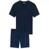 SCHIESSER Pyjama Schlafanzug Dunkelblau 54