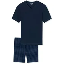 SCHIESSER Pyjama Schlafanzug Dunkelblau 54