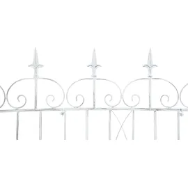 deluke Gartenzaun 124 x 116 cm Antik-Weiß