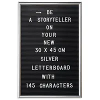 Relaxdays 2 x Letterboard 30 x 45 cm silber