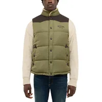 Mustang Kurzweste "Herren Style Dublin", Herren, Gr. M, olivgrün, Web, 100% Polyester, regular fit, Westen