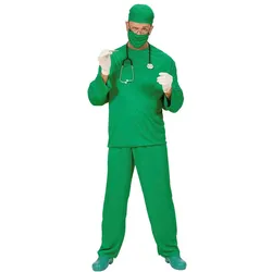 Grünes Chirurg Herren Kostüm