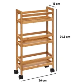 Five Schmaler Bambuswagen mit Rollen