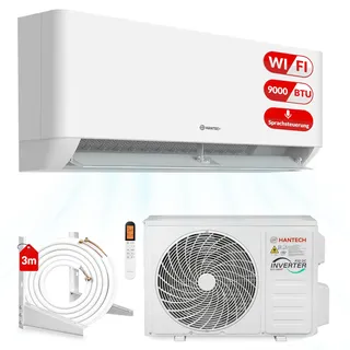 Split Klimaanlage 9000 BTU HANTECH H-PRO Heiz-&Kühlfunktion, Luftfilter, WIFI, Montagematerial