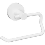 BRILLANTBAD WHITE Papierrollenhalter Messing Weiß ohne Deckel 140x95x90 mm für Bad & WC >> zum Bohren oder Kleben*