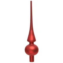 Kaemingk Christbaumspitze Glas 6 x 26 cm weihnachtsrot matt