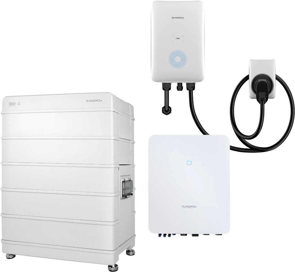  3-Phasen Lösung mit 6 kVA WR, EV Charger und 16 kWh Speicher 