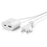 Hama USB-Netzteil mit 1,9 m langem Kabel 3,5A 1x USB-A 1x USB-C Weiß