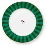 Pip Studio Love Birds Frühstücksteller Stripes grün 21cm