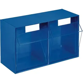 Lockweiler Klarsichtmagazin blau B600xT299xH353mm 2xGr.F PS - 1500291 - Blau