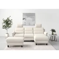 sit&more Ecksofa SIT & MORE "Farö L-Form", beige (creme), B:234cm H:90cm T:168cm, Sofas, Ecksofa, inklusive Federkern, wahlweise mit Bettfunktion und Bettkasten