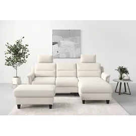 sit&more Ecksofa SIT & MORE "Farö L-Form", beige (creme), B:234cm H:90cm T:168cm, Sofas, Ecksofa, inklusive Federkern, wahlweise mit Bettfunktion und Bettkasten