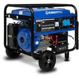 EBERTH 5500 Watt Notstromaggregat Stromerzeuger Stromaggregat mit Fahrwerk, E-Start, 13 PS Benzinmotor, 4-Takt, 1-Phase, 2x 230V, 1x 12V,