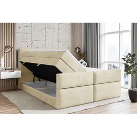 altdecor Boxspringbett BOXI3-Z KING 160 x 200 cm H3/H4 Beige