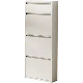 [en.casa] Sokndal 50 x 118 x 15 cm Pfefferweiß / weiß