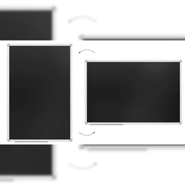 ALLboards Kreidetafel 90x60 cm, Alurahmen