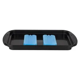 APS Thermo Tablett-Set eckig, schwarz/transparent