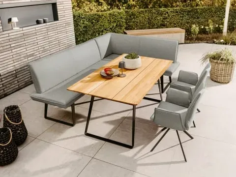 Niehoff Elba-Portofino Gartenmöbel-Set 3, Alpine grau, 4-teilig