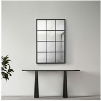 [en.casa]® Wandspiegel Cupello 90x60 cm Schwarz matt,