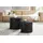 SalesFever Couchtisch 2er Set oval in Marmoroptik - schwarz