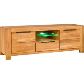 Home Affaire Lowboard 193 cm Braun Holz teilmassiv
