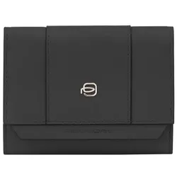 Piquadro Circle Geldbörse RFID Schutz Leder 12 cm  schwarz