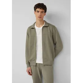 s.Oliver Sweatshirt-Jacke mit Stehkragen und Eingrifftaschen - olive - L