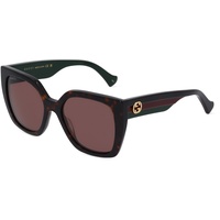 GUCCI GG1300S Damen-Sonnenbrille Vollrand Eckig Kunststoff-Gestell, Havanna