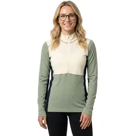 Devold Lauparen Merino 190 Zip Neck Langarmshirt Damen Raw White/Fog/Ink L