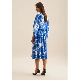 Seidensticker Midirock Damen Paisley Blau/Weiß 38