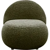 Home Affaire Sessel "Mithras II Cocktailsessel, organische Formensprache, Solitär Sessel", grün (dunkelgrün), B:73cm H:76cm T:75cm, 100% Polyester, Sessel, Sessel, Bouclé oder Fellimitat; Lieferzeit nur ca. 2 Wochen