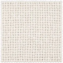 myfelt Filzkugel Stuhlkissen 36 x 36 cm Weiß