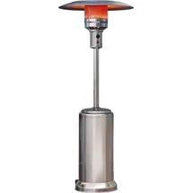 GGM Moebel International ABBEY | Gasheizstrahler | 2,2m | Edelstahl | 12kW | Heizpilz, Terrassenheizstrahler, Terrassenheizer, Heizstrahler Gas - Silber