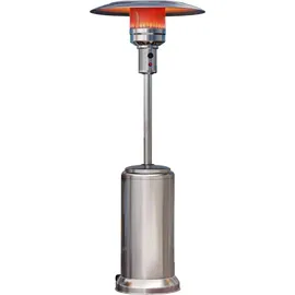 GGM Moebel International ABBEY | Gasheizstrahler | 2,2m | Edelstahl | 12kW | Heizpilz, Terrassenheizstrahler, Terrassenheizer, Heizstrahler Gas - Silber
