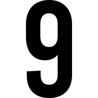 ShirtInStyle Zahlen selbsklebende Aufkleber, von 2-20cm Höhe, Mülltone, Haustür, Basteln, Boote, Nummern, Kennzeichen, Ziffer 9-2cm, schwarz