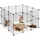 Relaxdays Freilaufgehege 96 tlg. 110 x 72 x 72 cm schwarz