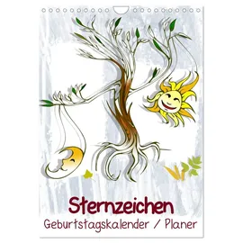 Calvendo Sternzeichen Geburtstagskalender 2026 Mehrfarbig