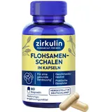Zirkulin Flohsamenschalen (80 Kapseln) - fördert die Verdauung & Darmgesundheit - Geschmacksneutral - Unterstützen eine ballaststoffreiche & gesunde Ernährung - Sehr gut Quellfähig
