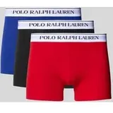 Trunks mit elastischem Logo-Bund im 3er-Pack, Hellrot, L