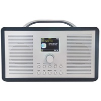 ALANO FM/DAB+ Radio/Bluetooth/AUX IN tragbares Farb-Dab-Radio aus Holz mit 2.4 TFT-Farbdisplay und Dual-Weckmodus, dab Radio mit Retro-Design für Garten und Küche (Schwarz)