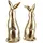 I.GE.A. Osterhase I.GE.A. "Hasen Paar, Ostern", gold (goldfarben), B:6cm H:18cm, Terrakotta, Dekofiguren, Dekofigur, Osterdeko, Osterfigur