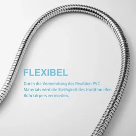luxuskollektion Duschschlauch Edelstahl 2m Chrom Verdrehschutz Knickschutz
