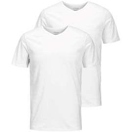 JACK & JONES Jack - Jones T-Shirt im Pack JACBASIC V-NECK TEE, Kurzarm, einfarbig, Baumwolle Schwarz S