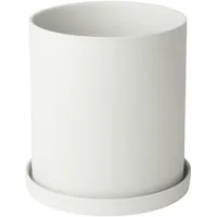 BLOMUS -Nona- Kräutertopf Size L, Sanfter Weißton, Elegantes Wohnaccessoire, Farbe White 66520
