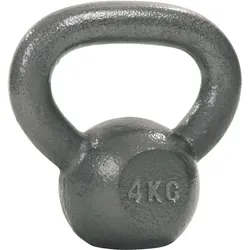 Kettlebell Hammerschlag. lackiert. Grau 4 kg Gewichtheben Unisex Grau grau 4kg