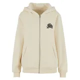 miss tee Sweatjacke MISS TEE "Miss Tee Romantic Dreamers Ladies Fluffy Zip Hoody", Damen, Gr. 5XL, sandweiß, 70% Baumwolle, 30% Polyester, Sweatjacken Sweatjacke