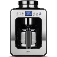 Caso Coffee Compact electronic, Design- Kaffeemaschine mit Mahlwerk, 4 Tassen Kaffee, vorgemahlenes Kaffeepulver geeignet, Brüh- & Mahlwerk entnehmbar, Warmhaltefunktion