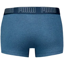 Puma Herren Boxershorts, 6er Pack - Everyday Trunks 6P, Cotton Stretch, einfarbig Blau Denim XL