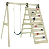 Rebo Schaukel Lavendel aus Holz in Blau