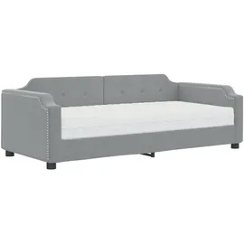 vidaXL Tagesbett mit Matratze 90 x 200 cm grau